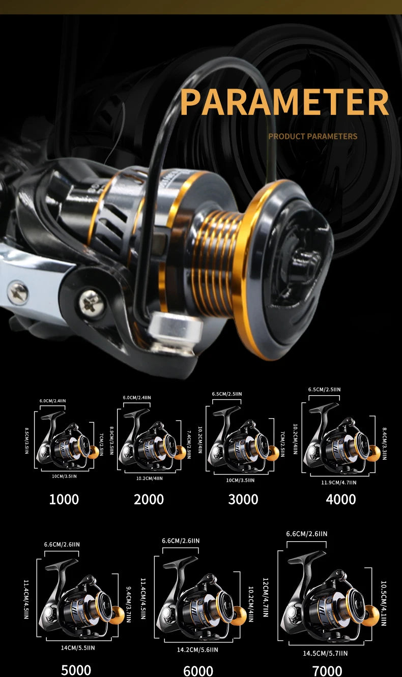 J-Barzillai Spinning Fishing Reel Metal Spool High Quality Saltwater