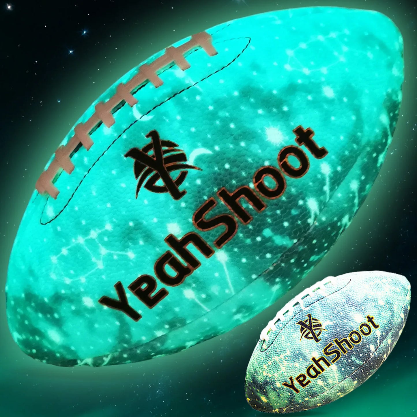 Glow In The Dark American Football With Fluorescent Material