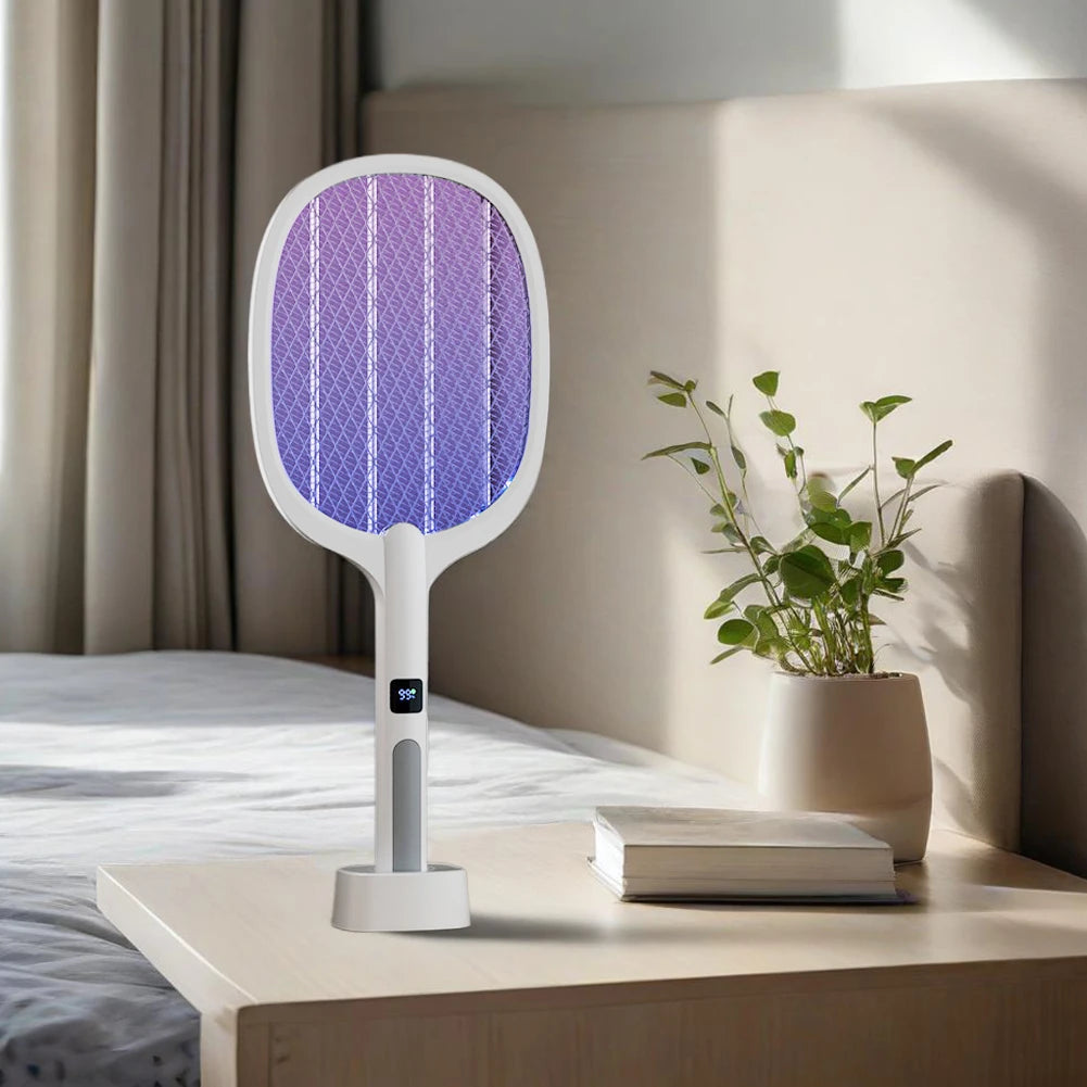 Electric Fly Swatter Mosquito Zapper Lamp Rechargeable 1200mAh