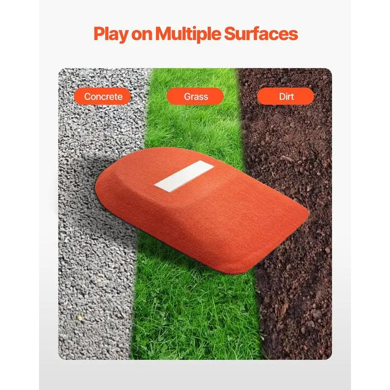 Pitching Mound, Portable Baseball Game Mound, 42 in Indoor Outdoor Pitching Practice and Training Equipment, One-Piece Softball Pitching Aids with Antifade Turf and Pitching Rubber