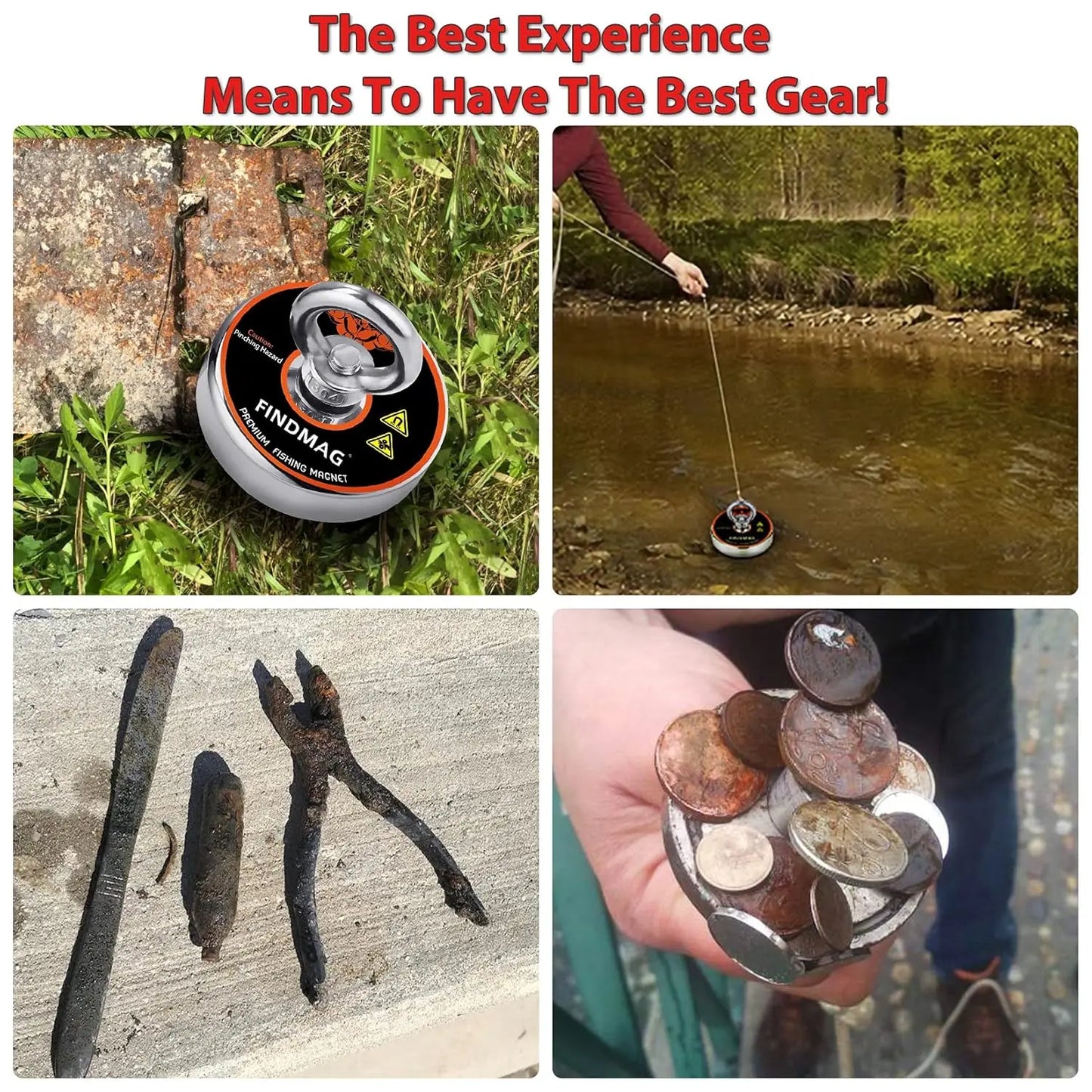 Fishing Magnet Kit With Waterproof Case Rope Accessories