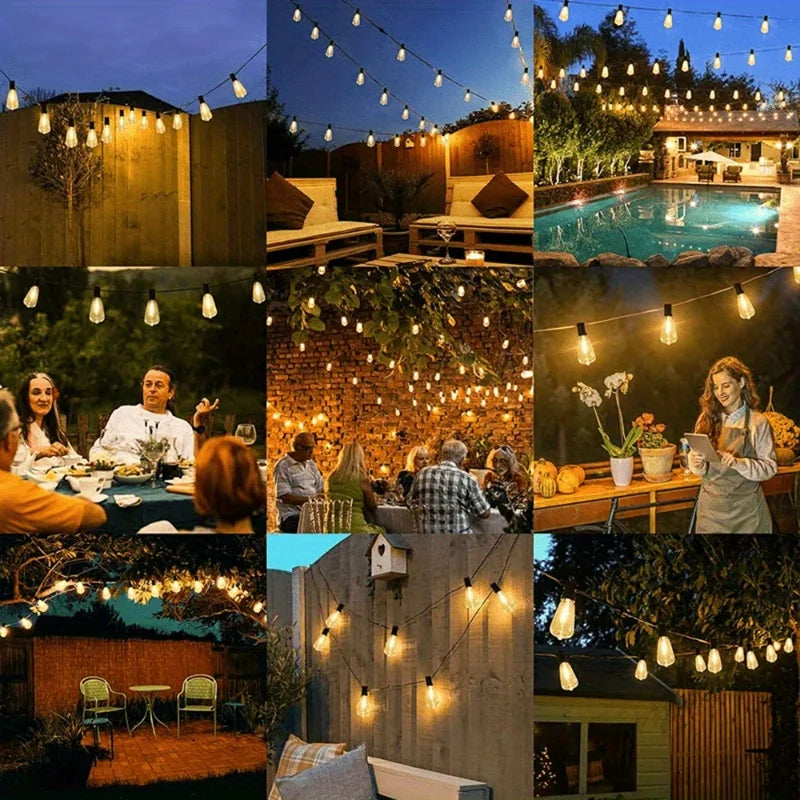 MIMIRGB Outdoor String Lights for Patio and Backyard Decor