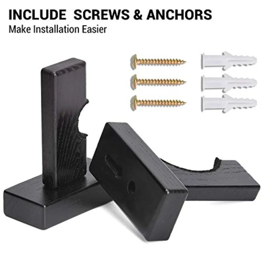 2PCS Baseball Bat Display Case, Baseball Bat Hanger Holder, Baseball Bat Horizontal Rack, Baseball Bat Bracket - Black