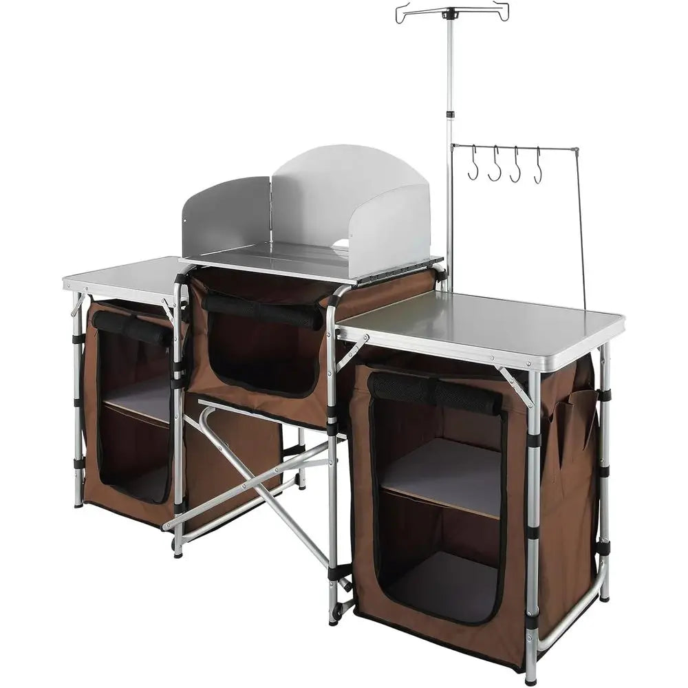 Camping Kitchen Table With Storage And Carrying Bag