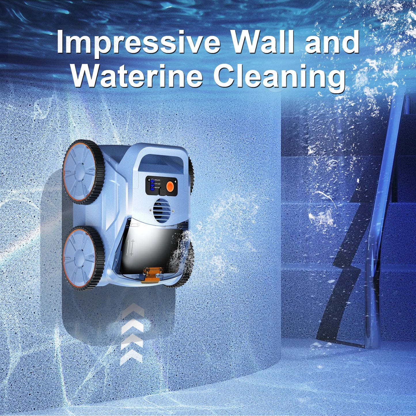 Seauto Robotic Pool Cleaner With 180 Minute Run Time