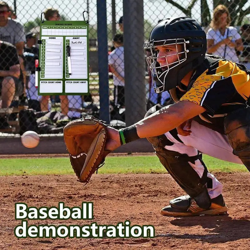Erasable Baseball Coaching Board Magnetic Dugout Clipboard