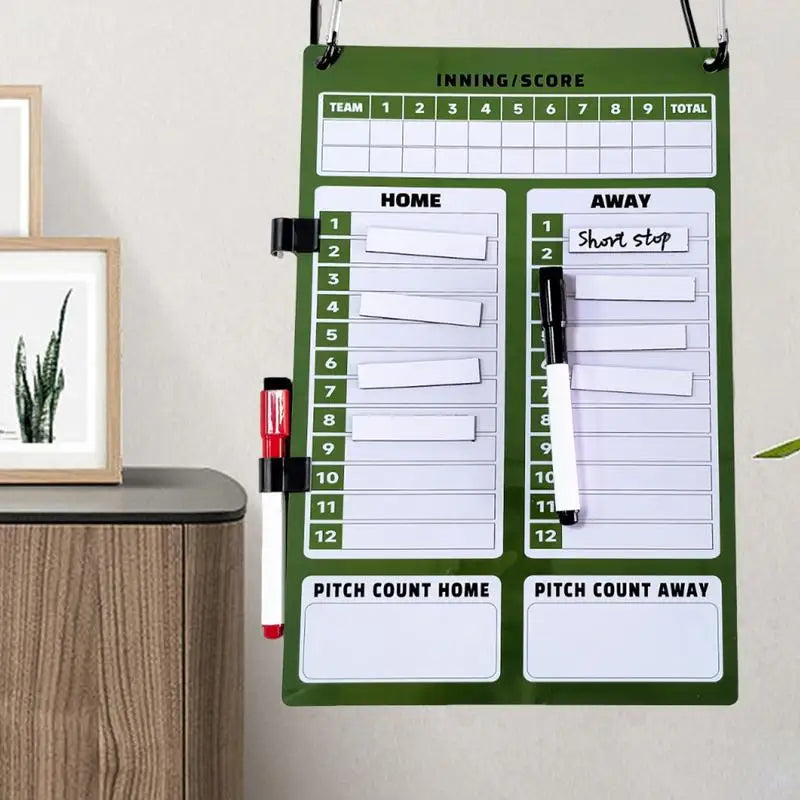 Erasable Baseball Coaching Board Magnetic Dugout Clipboard