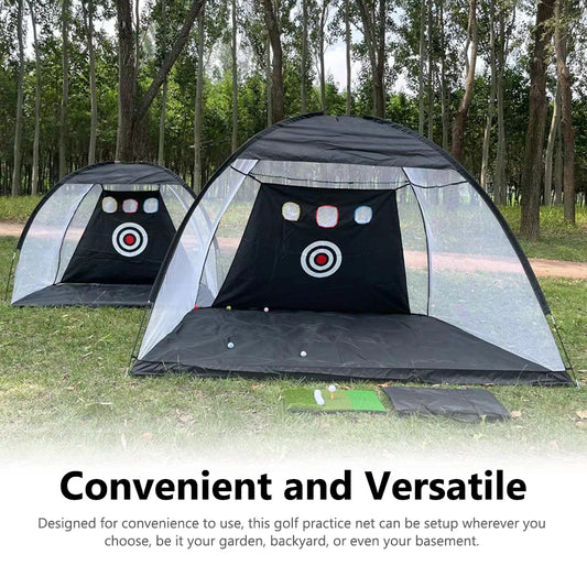 Golf Chipping Net Set Indoor and Outdoor Collapsible Golf Pitching Cages Foldable Golf Practice Net Golf Training Equipment Kit