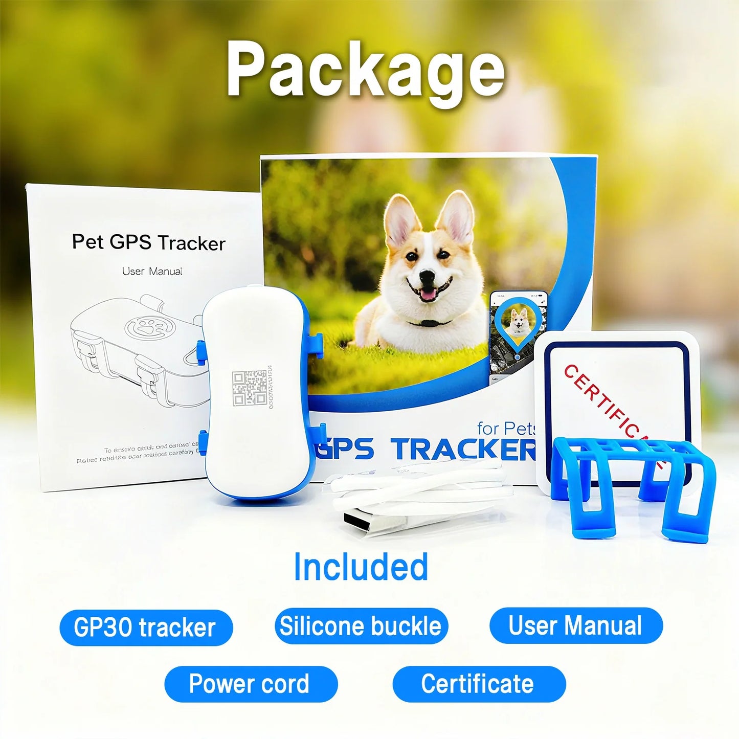 WANWAYTECH GPS Pet Tracker 4G Real Time Tracking IP67 Waterproof