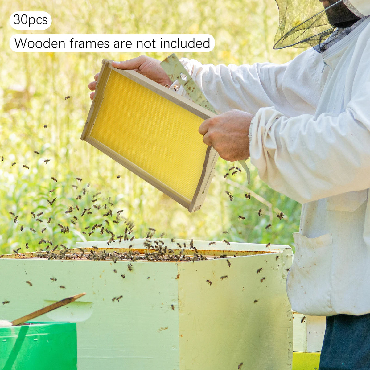 Natural Beeswax Hive Foundation Sheets for Faster Comb Building