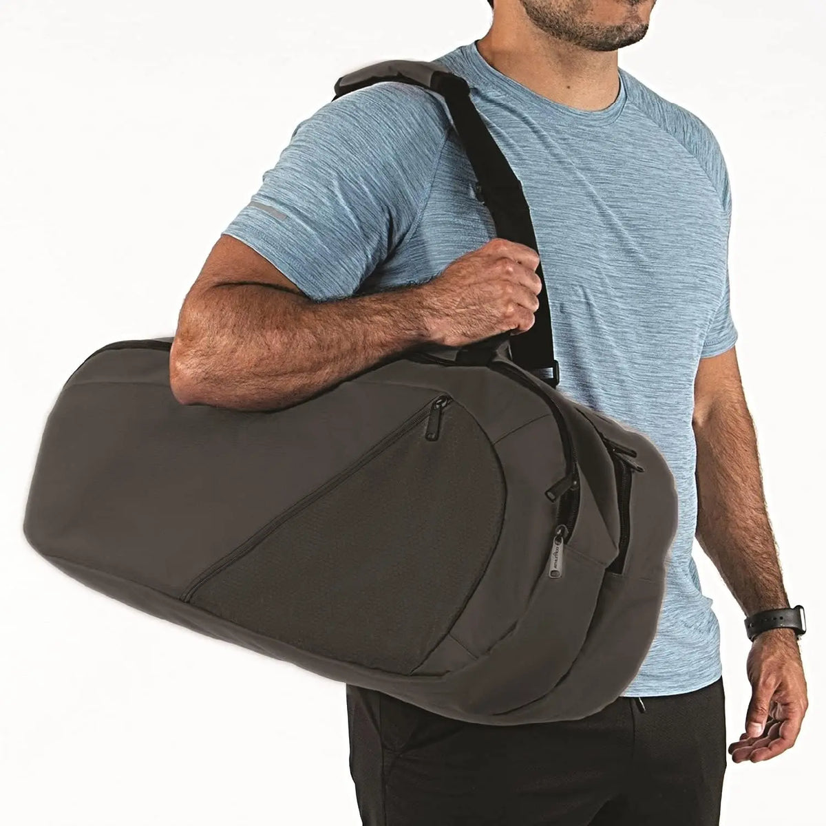 Tennis & Racquetball Bag for Men Women - Holds Rackets, Pickleball Paddles, Gear - Black