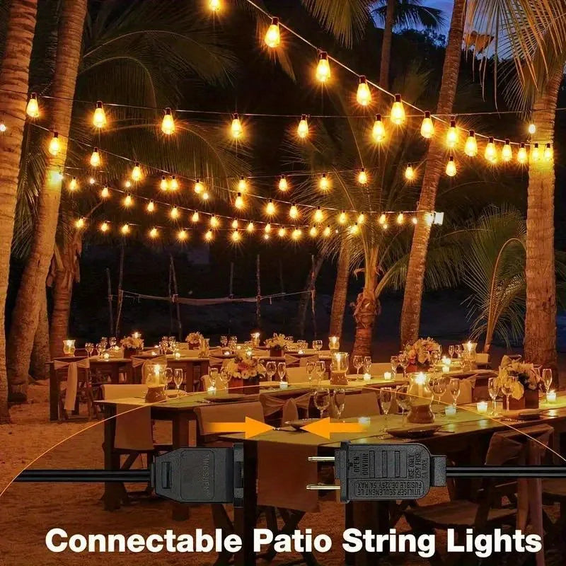 MIMIRGB Outdoor String Lights for Patio and Backyard Decor