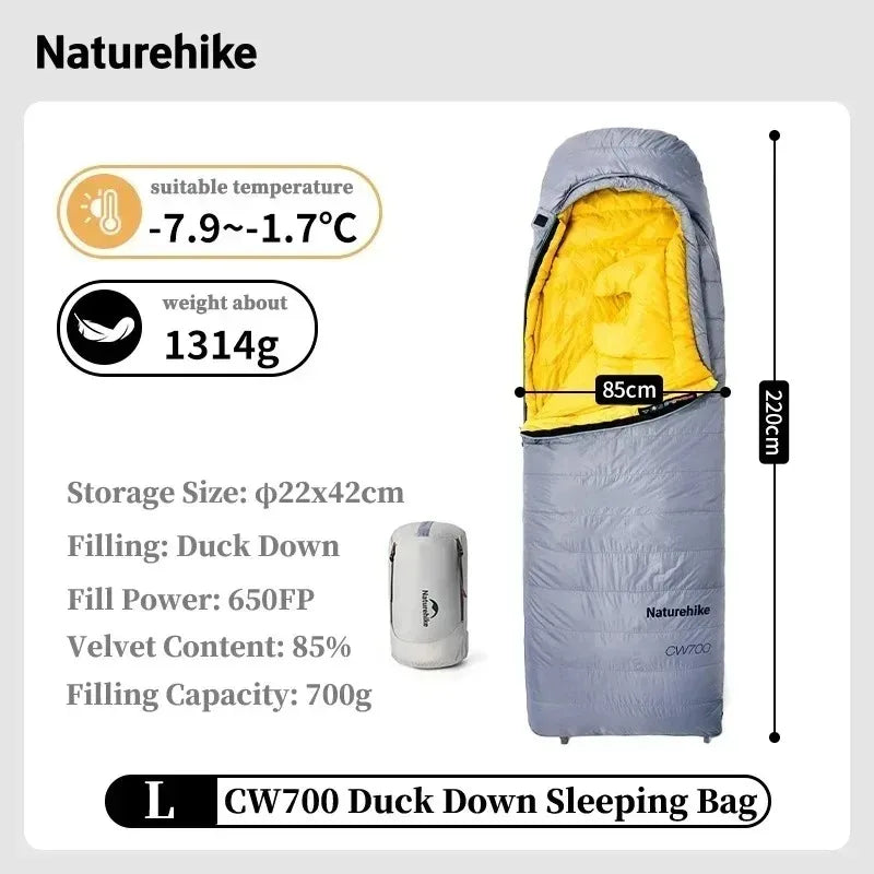 Naturehike Ultralight 650FP Duck Down Sleeping Bag For Hiking Travel