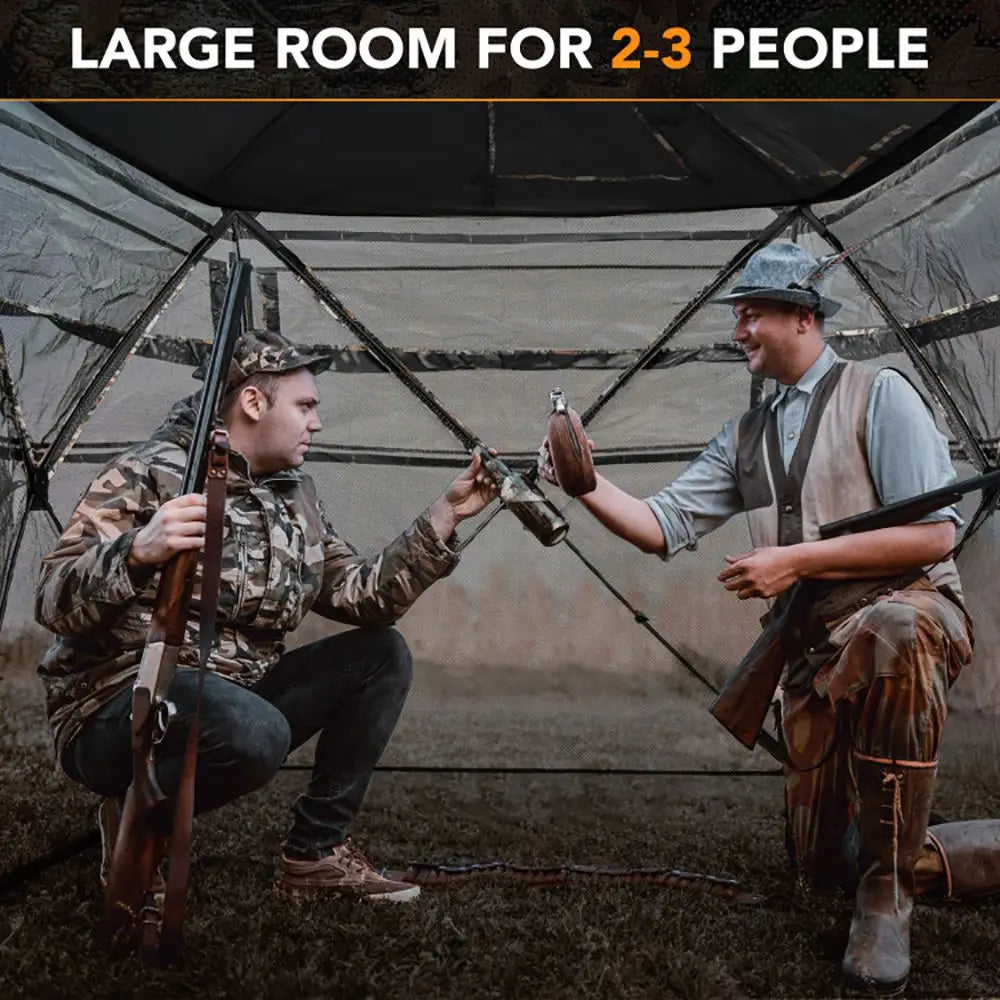 Detachable Hunting Blind With Skylight And 360 Degree View