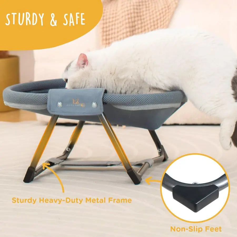 XMSJ Elevated Cat Hammock Bed Foldable With Breathable Mesh