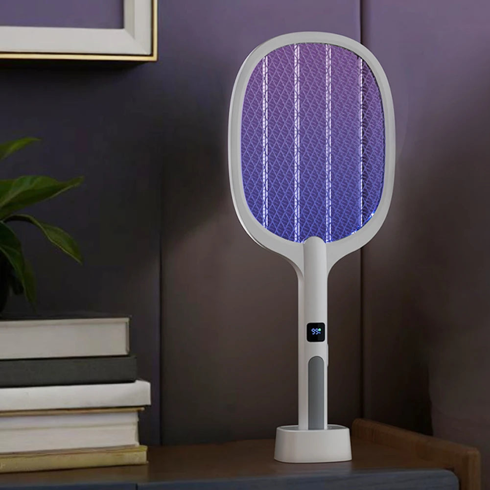 Electric Fly Swatter Mosquito Zapper Lamp Rechargeable 1200mAh