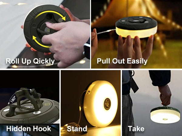 Kla-Fcob Waterproof Rechargeable LED String Lights For Outdoor Camping