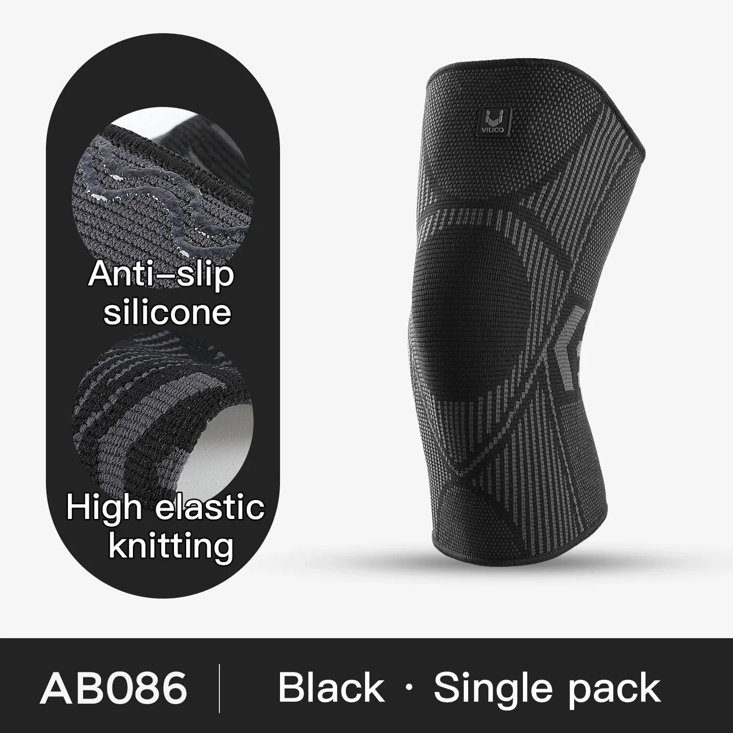 Lightweight Breathable Compression Knee Sleeve For Football Basketball
