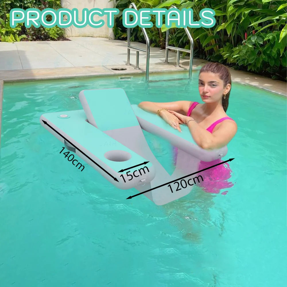 Inflatable Pool Float Chair Hammock For Outdoor Water Leisure
