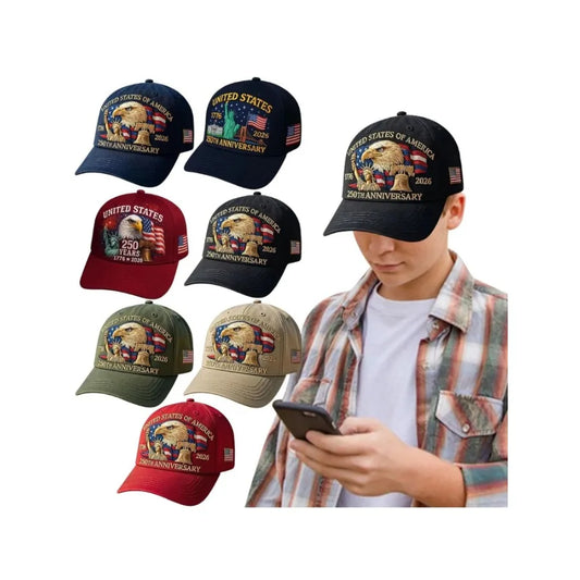 Breathable Patriotic Baseball Cap US Anniversary Tribute Hat Washed
