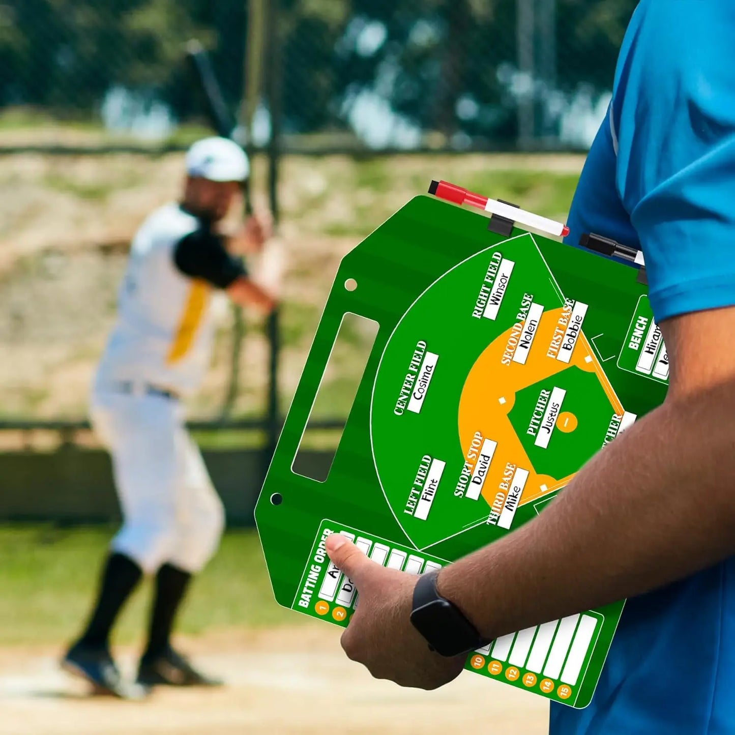 Magnetic Baseball Lineup Board for Dugout and Coaching