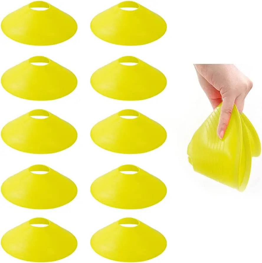 Agility Ladder and Disc Cones Training Set with Adjustable Rungs and 10 Plastic Sport Cones for Soccer Football Speed Drills