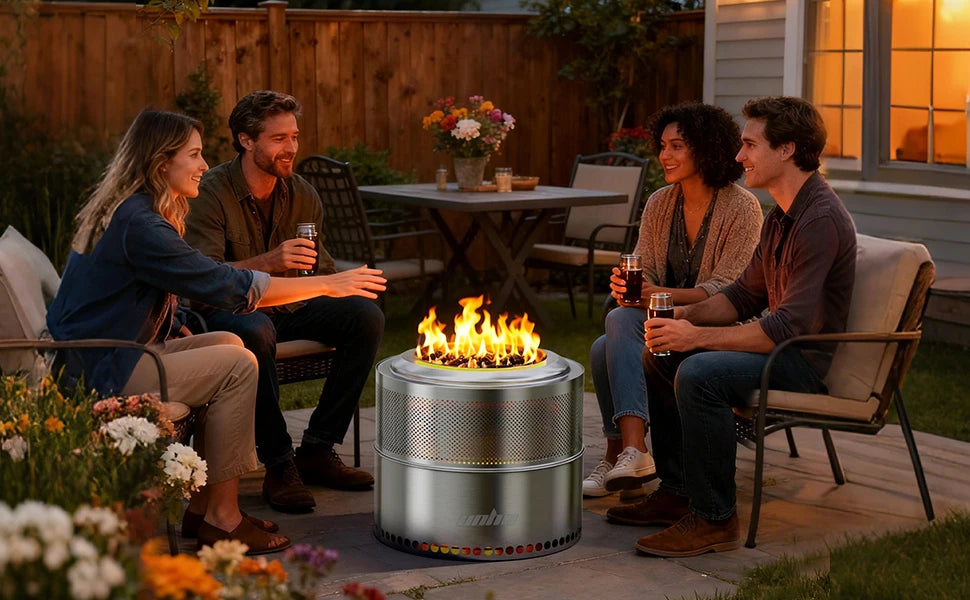 Stainless Steel Smokeless Wood Burning Fire Pit Carry Bag