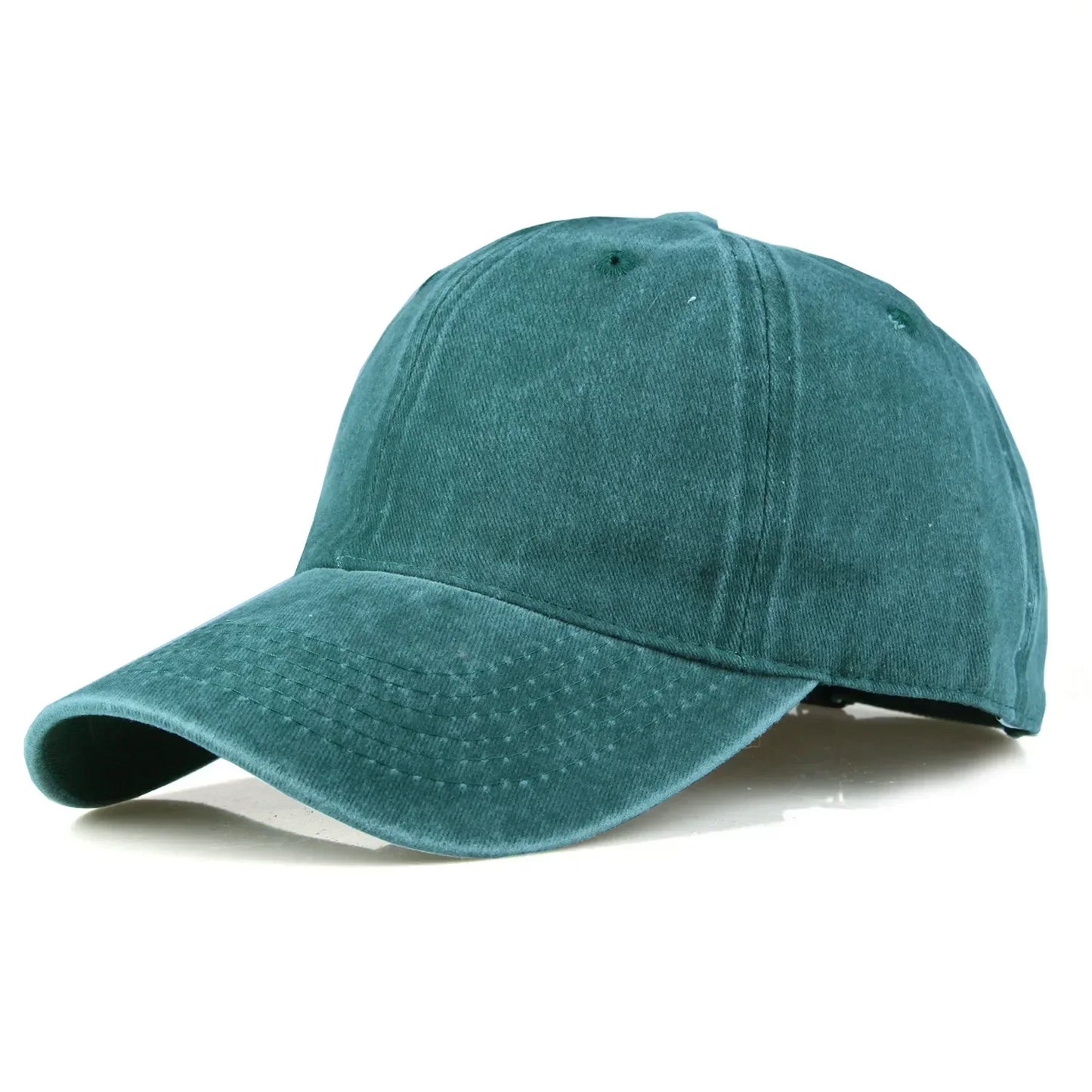 Arthmix Solid Washed Denim Baseball Cap Unisex Cotton Sunshade Hat