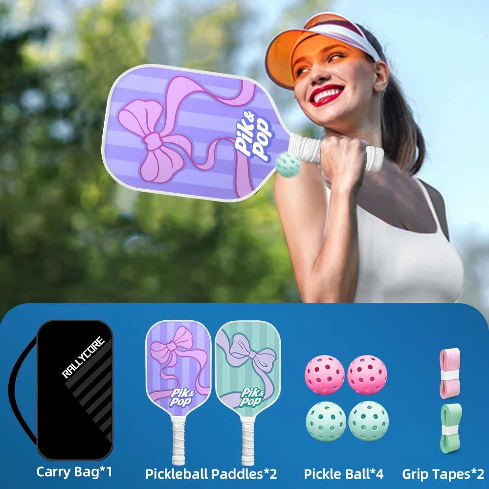Fiberglass Pickleball Paddle Set | Honeycomb Core for All Levels