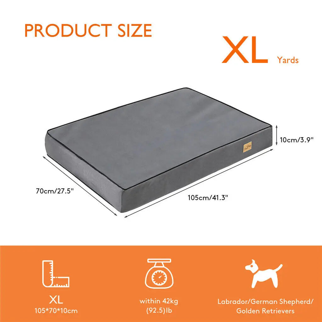 Dog Memory Foam Orthopedic Bed With Washable Waterproof Cover