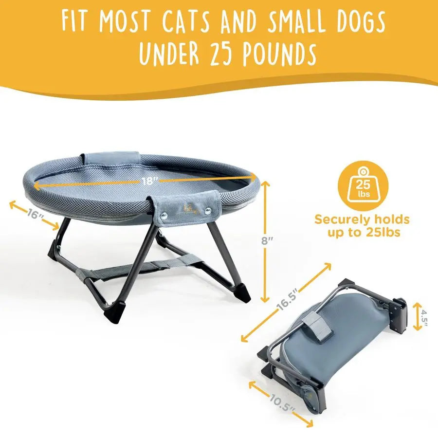 XMSJ Elevated Cat Hammock Bed Foldable With Breathable Mesh