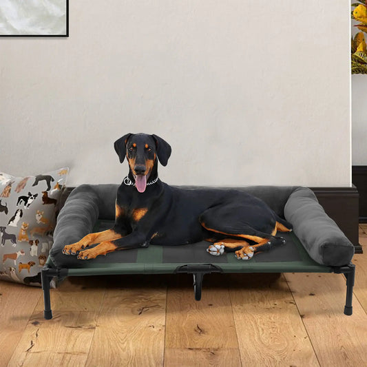 BINGOPAW Elevated Pet Bed Detachable Bolster For Dogs And Cats