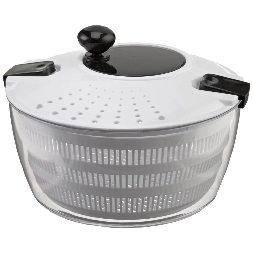 Salad Spinner with Locking Lid High Speed Knob Straining Bowl Colander Fruits and Vegetables Easy Salad Preparation