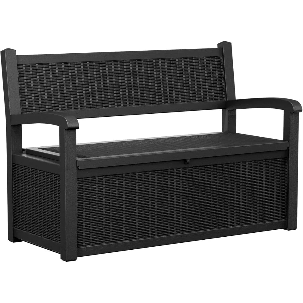 Outdoor Waterproof Lockable Storage Bench Deck Box For Patio