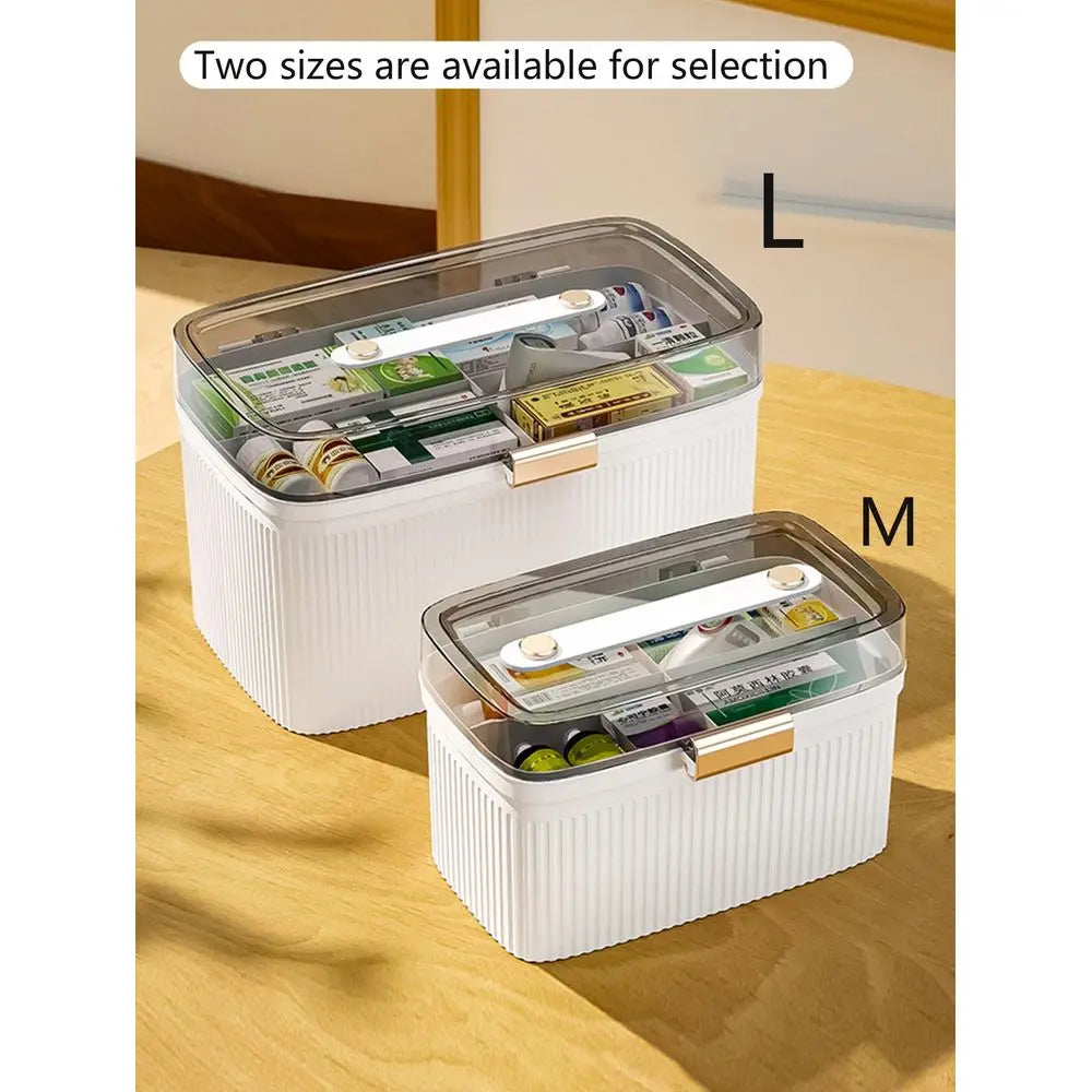 Portable Household Medical Box, Medicine Storage Organizer For Family Emergency And First Aid Kit