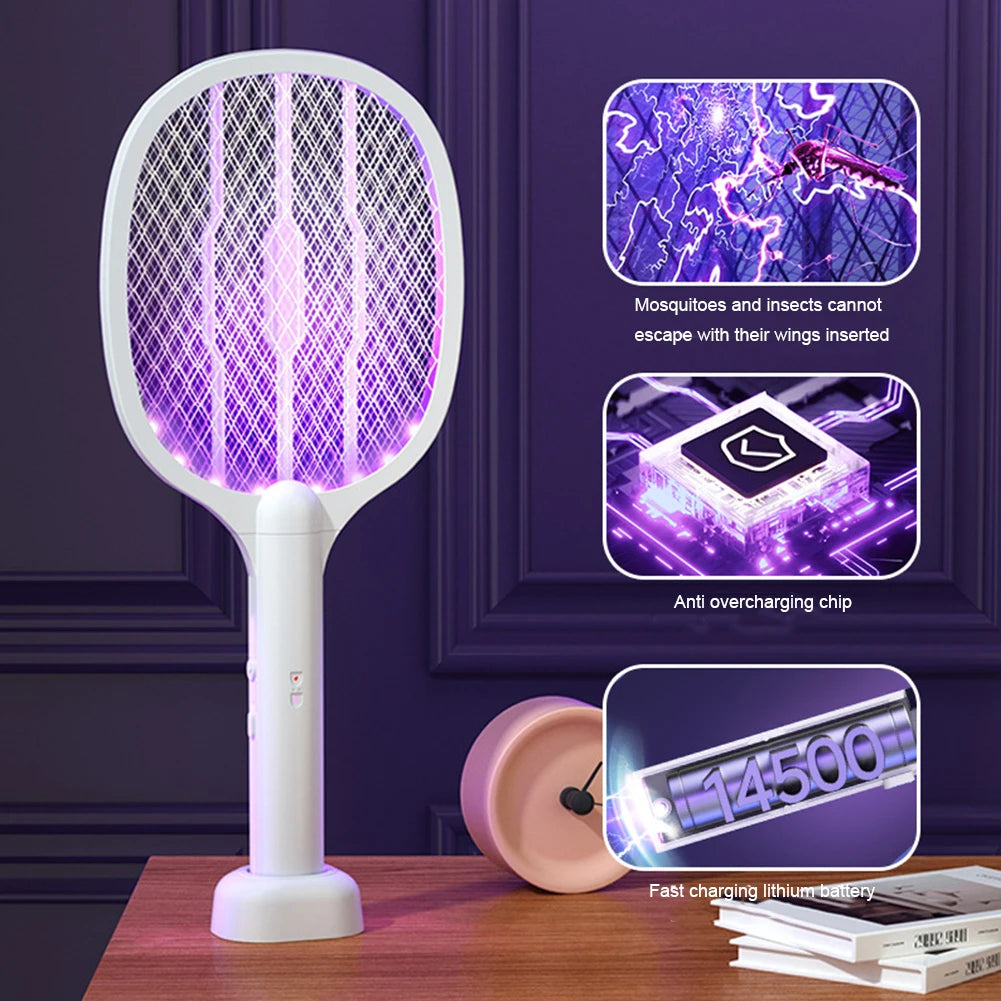 MOJOYCE 2 In 1 Electric Fly Swatter And Mosquito Trap