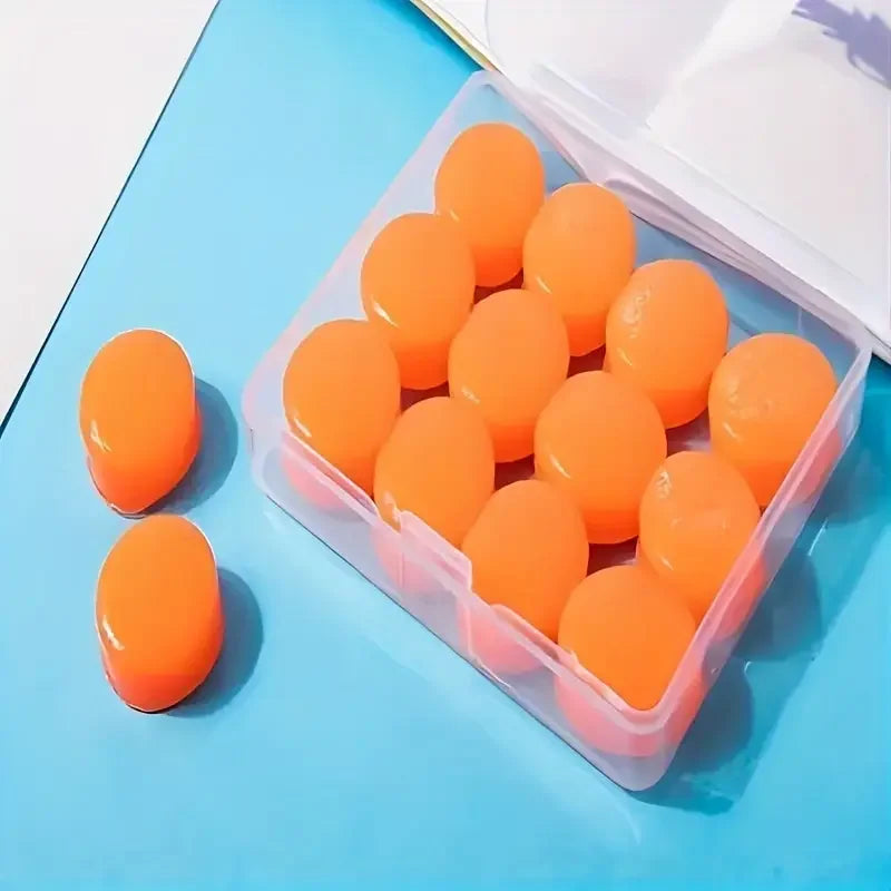 12 Pieces Silicone Reusable Sleep Ear Plugs - For Concerts, Swimming, Shooting, Snoring, Airplanes