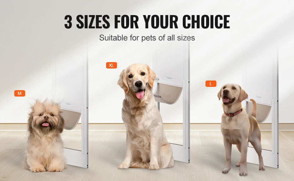 Dog Door For Sliding Glass Door Aluminum Frame Durable Pet