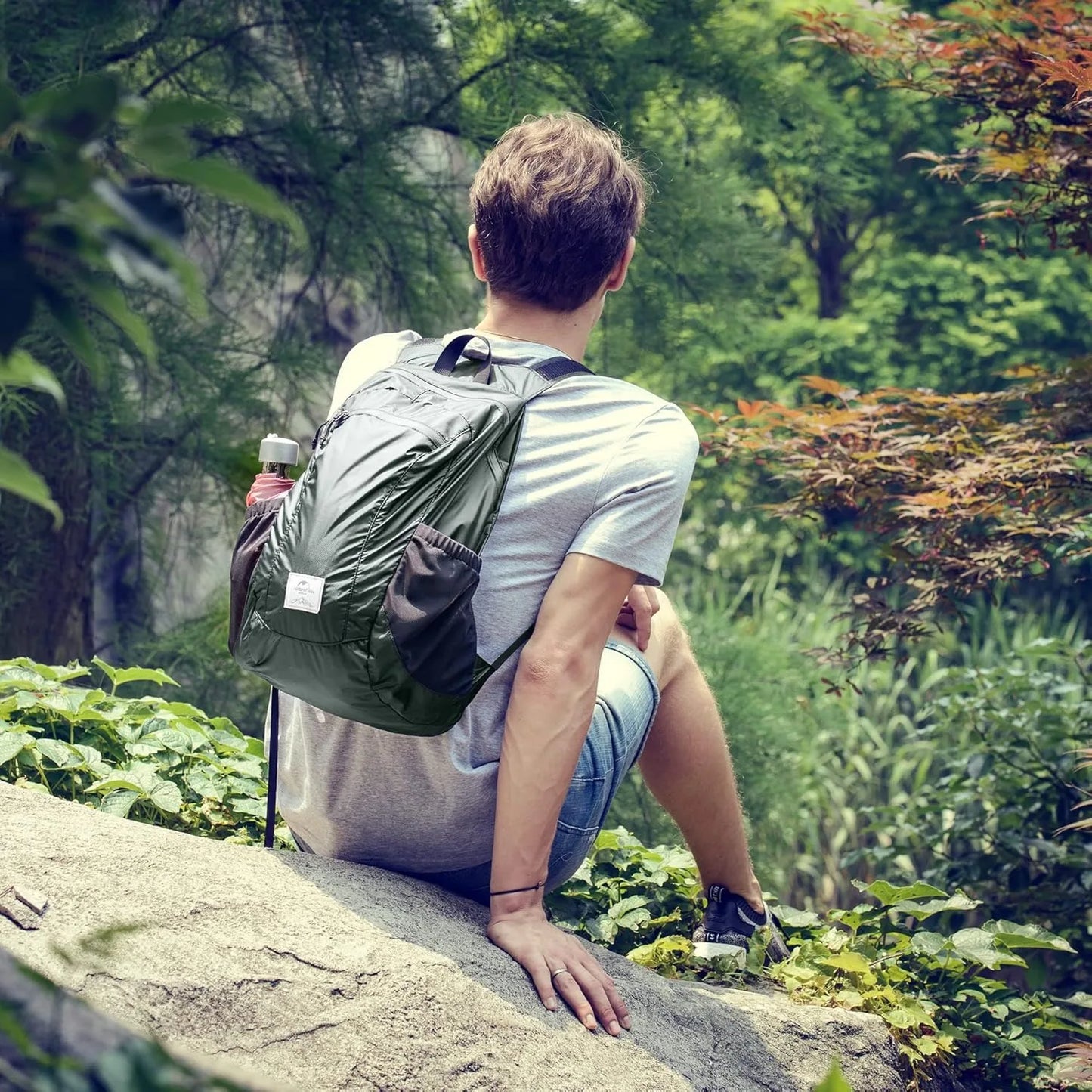 Naturehike Backpack 18L Black Ultralight Outdoor Waterproof Folding Backpack for Men Women‘s Bag Camping Hiking Shoulder Bag