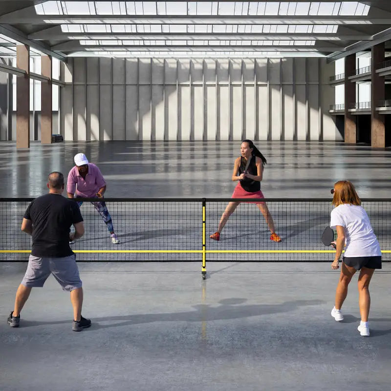 22 FT Portable Pickleball Net with 6 Lockable Wheels and Carry Bag