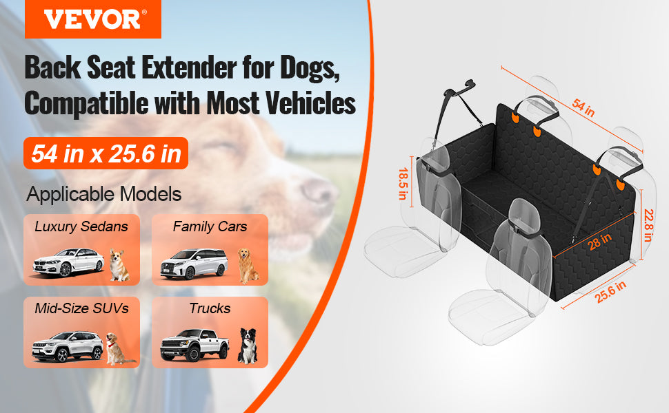 SucceBuy Back Seat Extender Dog Car Hammock