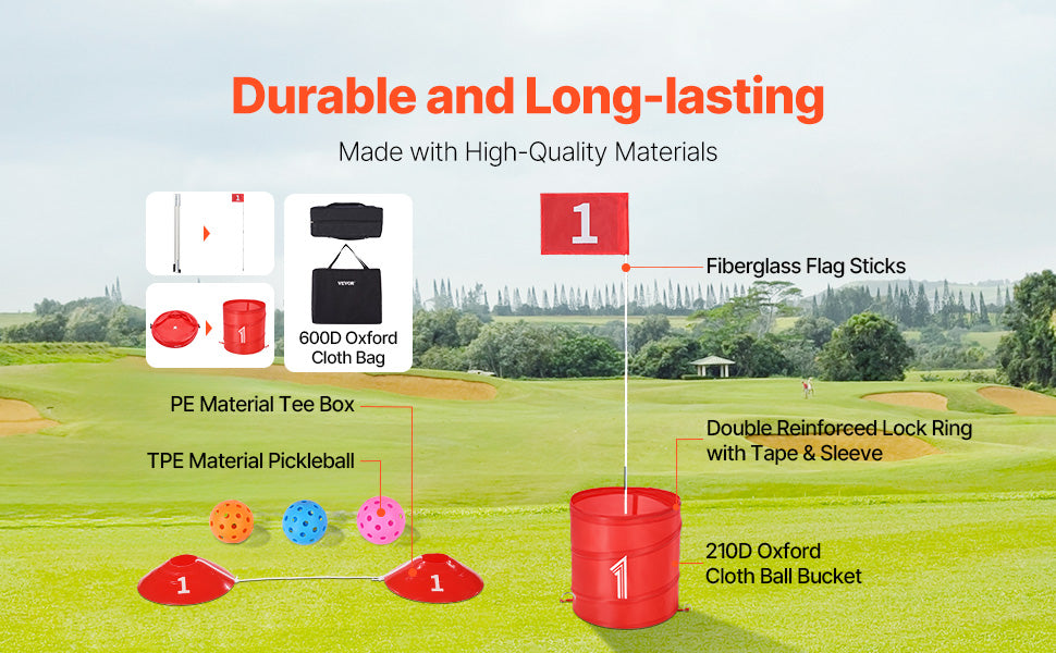 SucceBuy Backyard Golf Game Set With Bucket Practice Chipping