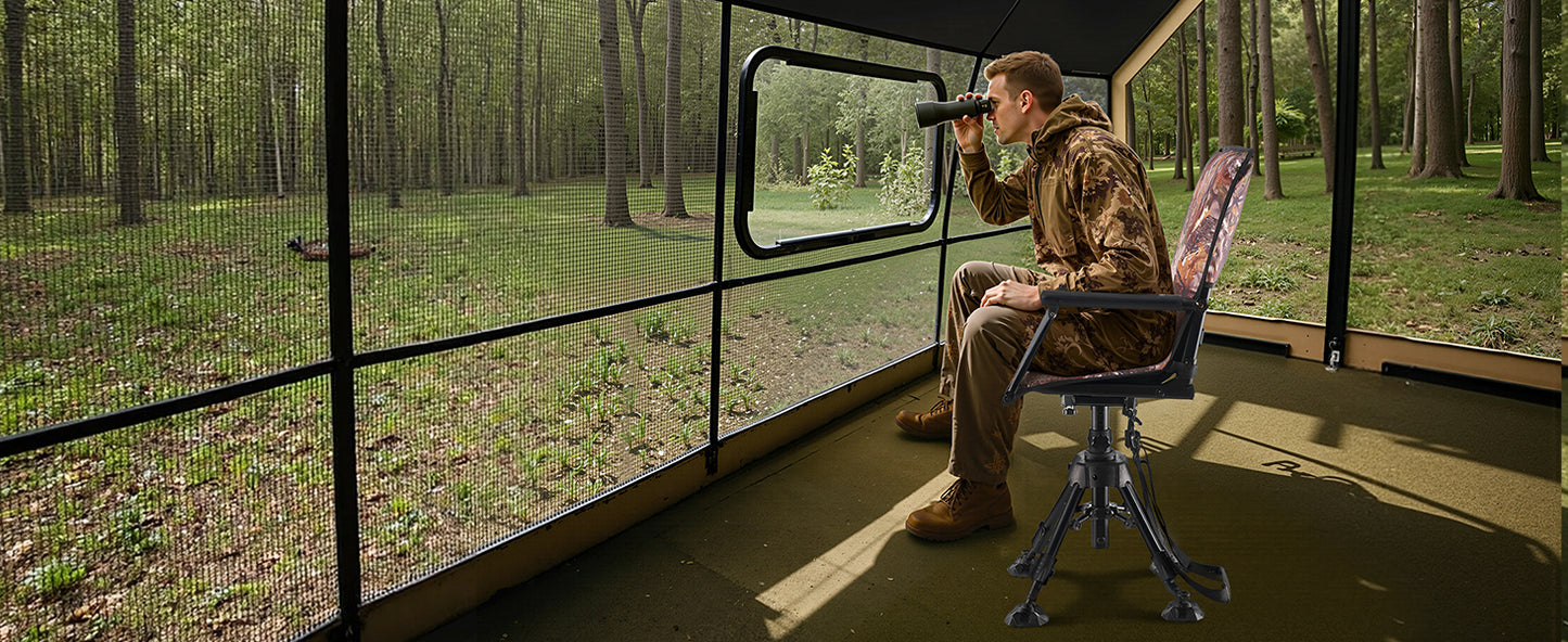 360 Degree Silent Swivel Blind Hunting Chair For Camping