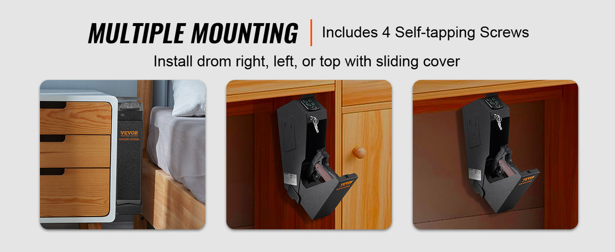 SucceBuy Biometric Pistol Safe with Quick Access and Silent Mode