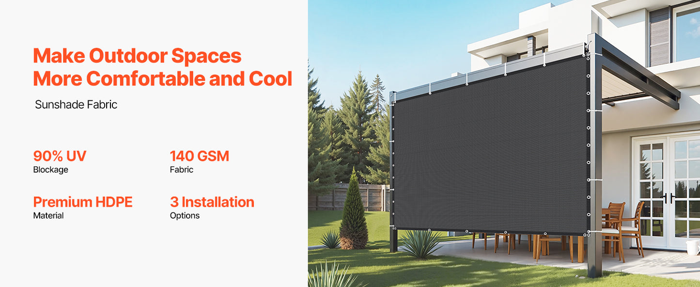 SucceBuy Durable HDPE Sun Shade Cloth Netting For Gardens