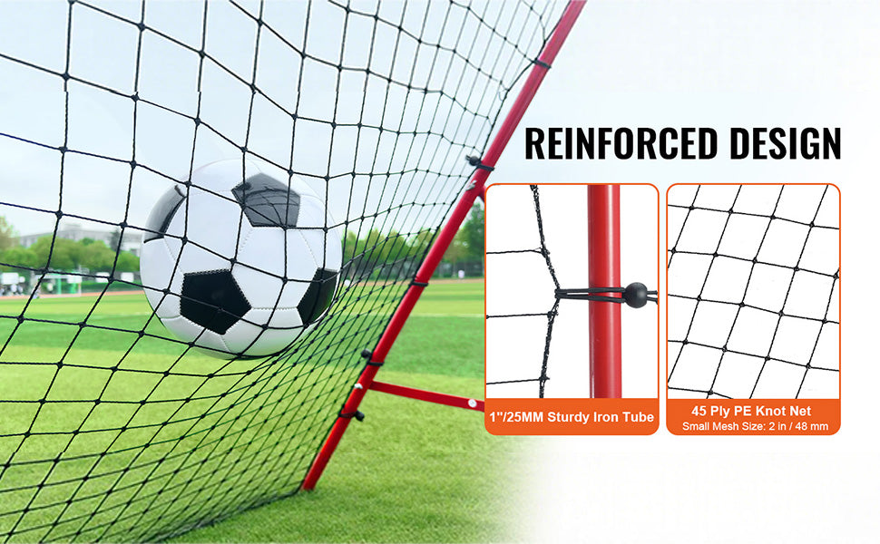VEVOR 39X39FT Soccer Rebounder Rebound Net Portable Football Training Gifts Adjustable Angles Goal Net Aids & Equipment