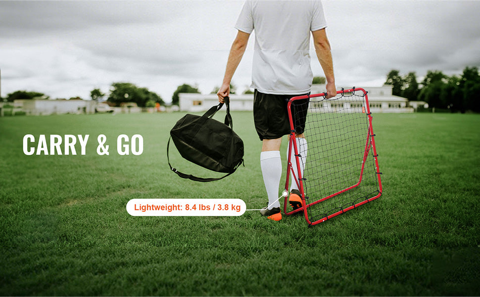 VEVOR 39X39FT Soccer Rebounder Rebound Net Portable Football Training Gifts Adjustable Angles Goal Net Aids & Equipment