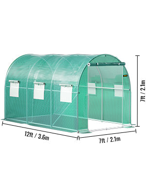 VEVOR Walk-In Tunnel Greenhouse With Galvanized Frame Waterproof Cover