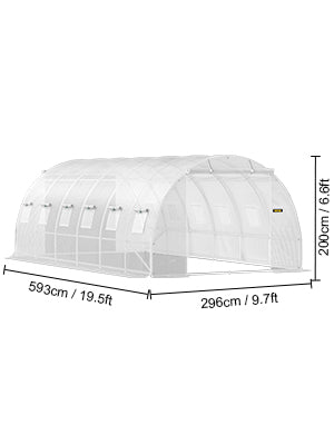 VEVOR Walk-In Tunnel Greenhouse With Galvanized Frame Waterproof Cover