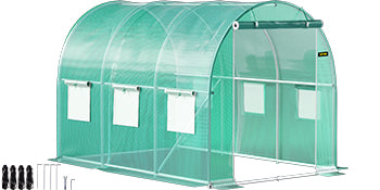 VEVOR Walk-In Tunnel Greenhouse With Galvanized Frame Waterproof Cover